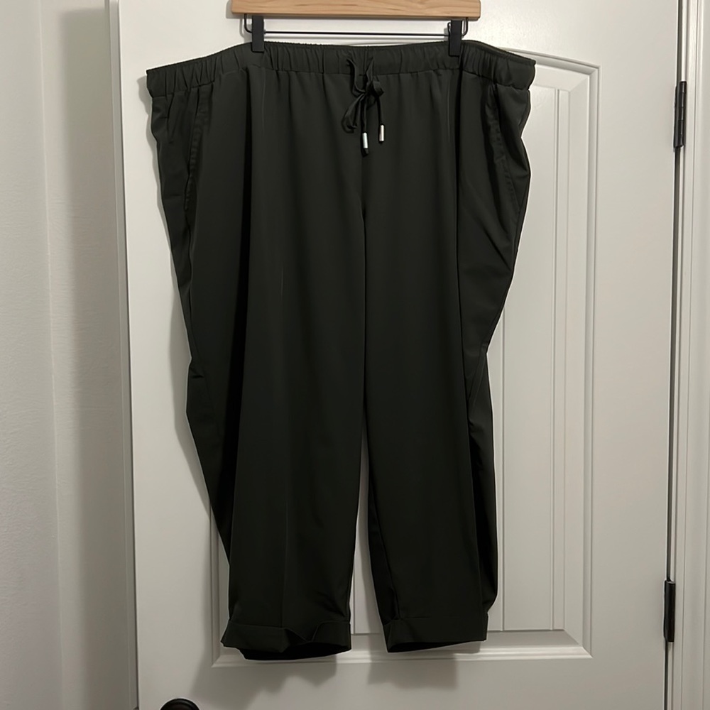 Molly & Isadora (Dia & Co Brand) Olive Green Tapered Pants